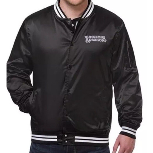 Dungeons & Dragons Demogorgon Bomber Jacket Black M Stranger Things - Picture 4 of 12